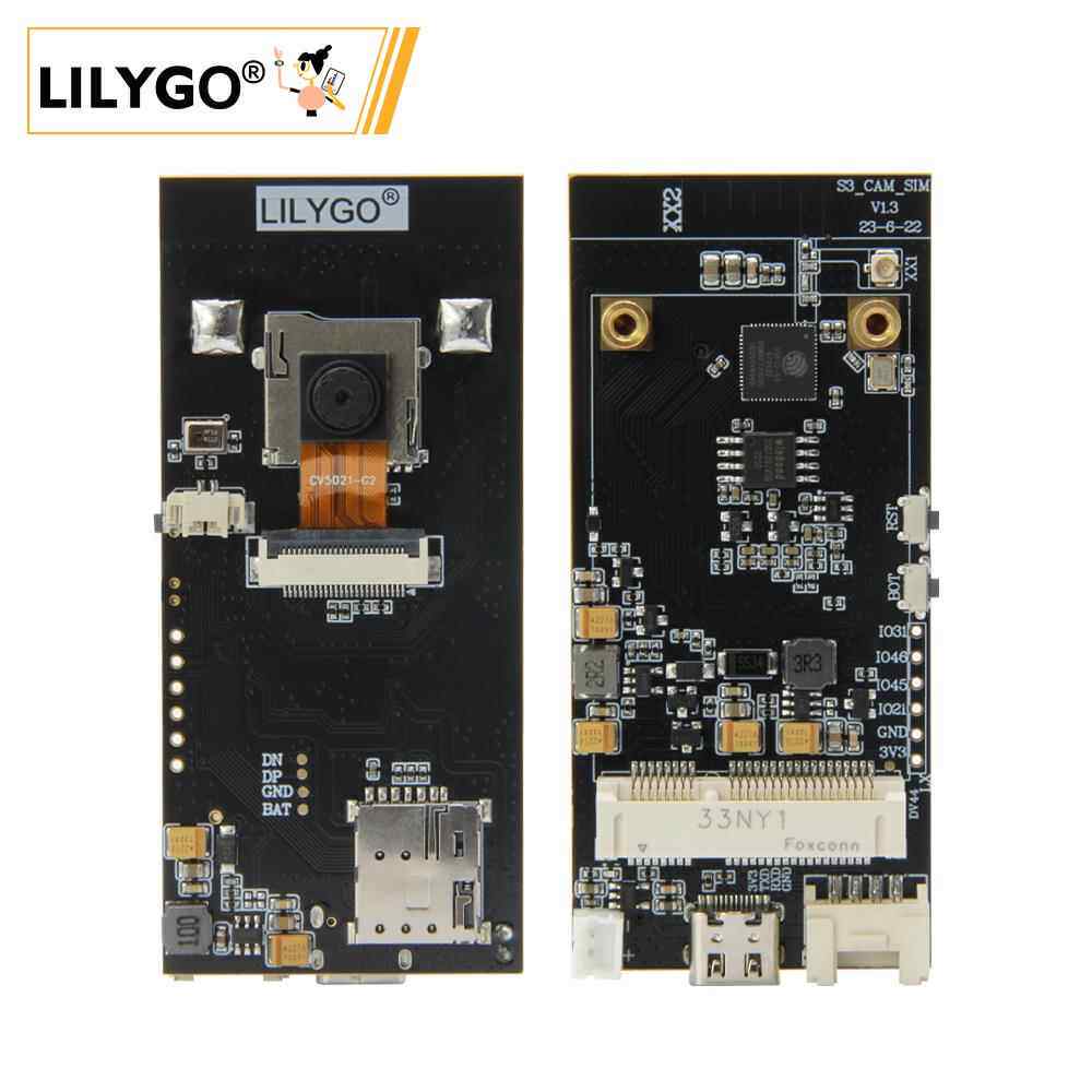 LILYGO T-SIMCAM ESP32-S3 CAM开发板 WiFi蓝牙5.0无线模块OV2640