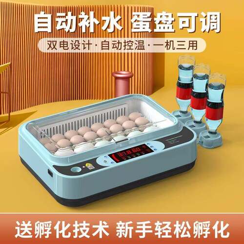 直销小鸡孵化器小型家用孵化机全自动智能家用型孵蛋器鸡苗孵化箱