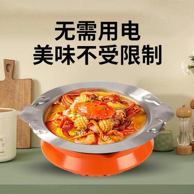 不锈钢肉蟹煲专用锅胖俩哥赖胖子老船长肉蟹盆商用牛蛙炉干锅锅仔