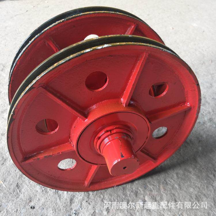 销售加筋加厚定滑轮组带夹轮铸钢滑轮组10T码头吊滑轮片