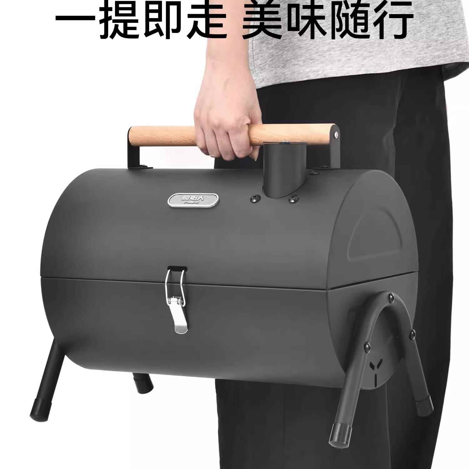 原人烧烤家用烧烤架户折叠便外携炉炉无品牌/子不始锈钢烤肉架子2