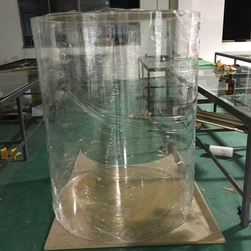 新款直销亚克力圆桶有机玻璃空心柱鱼缸水槽沾结不漏水圆管棒高透