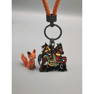 云南非遗甲马文创 双面挂饰钥匙扣 小众添福挂件 9种 版权勿抄