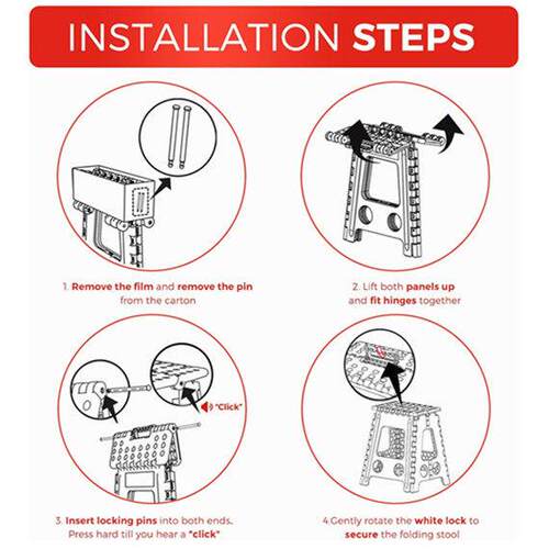 Folding Step Stool Foldable Collapsible Stepping Stool