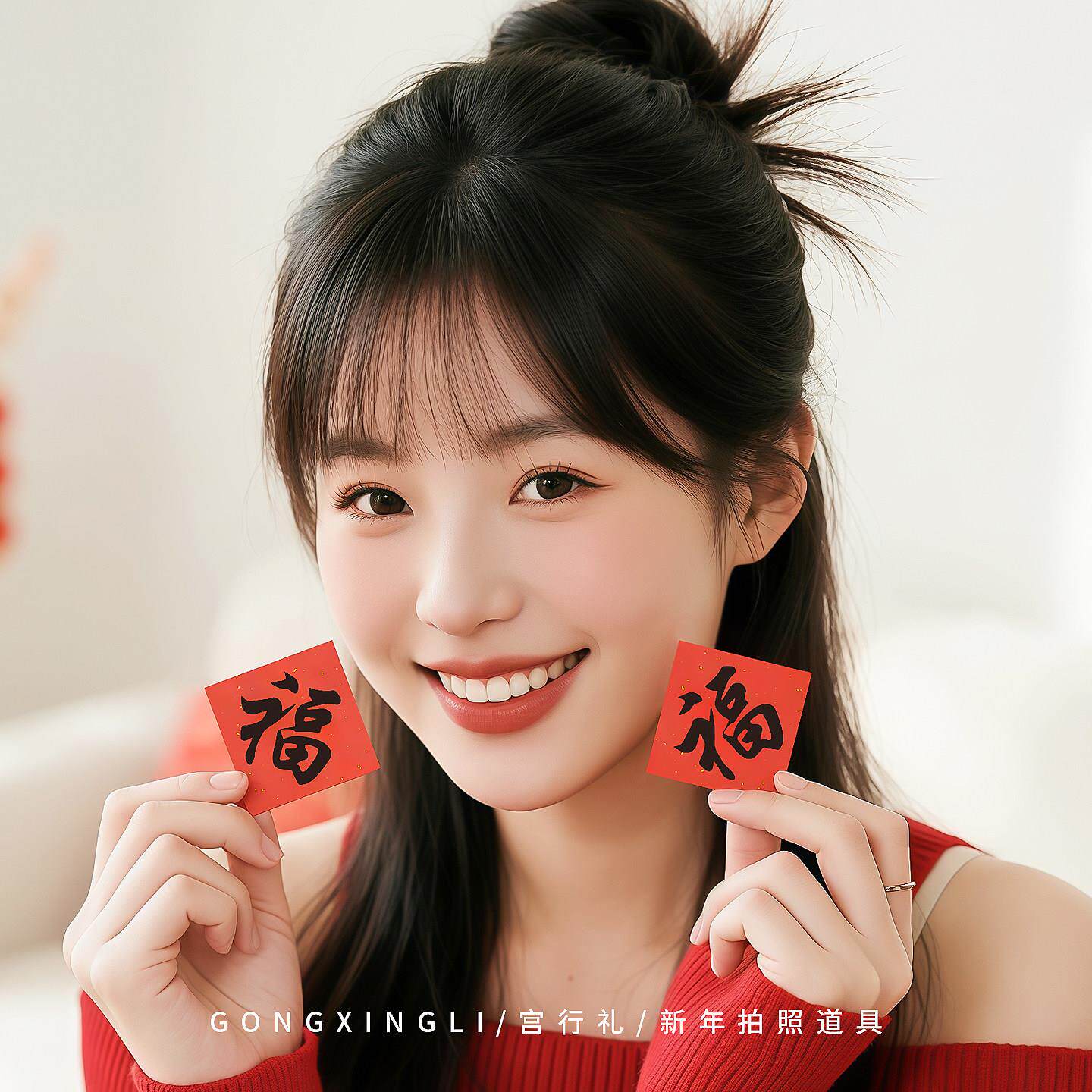 2026春节马年新年拍照道具装饰品氛围布置对联过拜年影片跨年拍摄