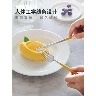 新款 葡萄牙cutipol黄银家用餐具不锈钢刀叉勺筷套装 ins风礼盒装