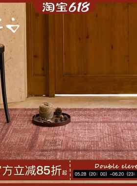 寻由埃特勒塔民族风地毯波斯客厅卧室中复古美式红色高级感可机洗