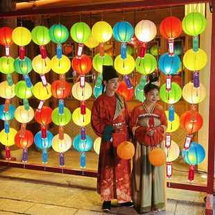 饰国庆商场喜庆活动主题场景氛围布置挂饰 中秋节古风猜灯谜灯笼装