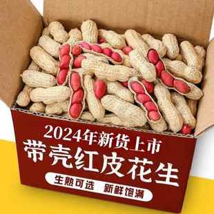 2024年新四粒红红皮带壳花生原味沙铁锅炒熟袋装年货农家零食坚果