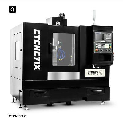 呲铁CTC71X四轴加工中心数控钻铣床斗笠刀库广数系统