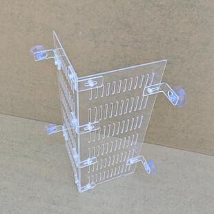 鱼缸水族箱水泵直角挡板溢流区直角挡板隔离区带吸盘防水泵吸小鱼