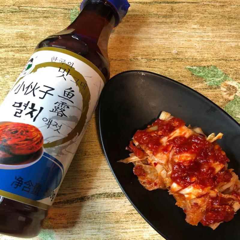 小伙子鱼露 韩国风味拌凉菜腌制辣白菜泡菜调味料500克提鲜调味品