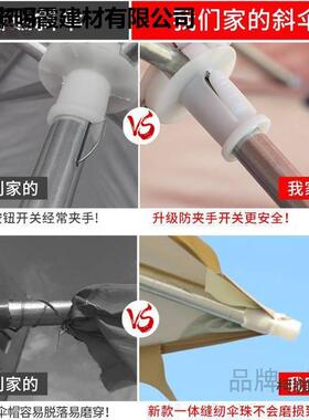 摆摊大伞户外阳伞太阳伞用商折叠伞四方长方形雨柯咖童斜棚遮加厚