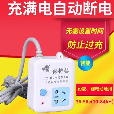 电动车电瓶车充电定时器开关带线插座牌自动断电防过充智能保护器