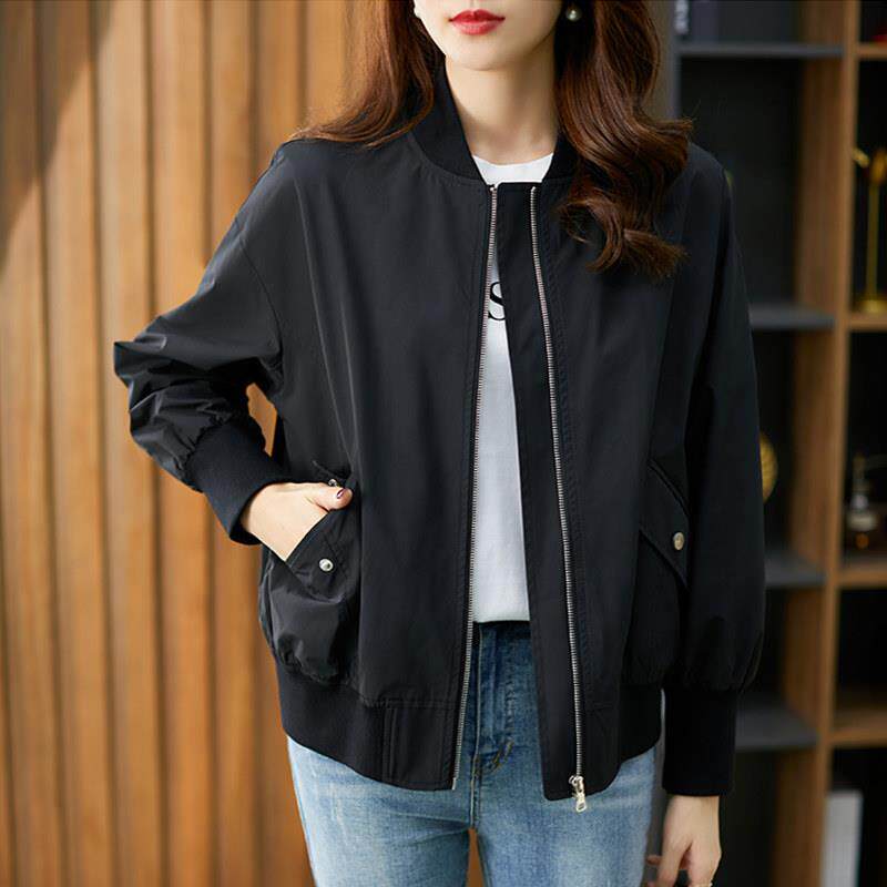 潮牌运动夹克短外套女2025年春秋新款时尚洋气减龄显瘦棒球服上衣