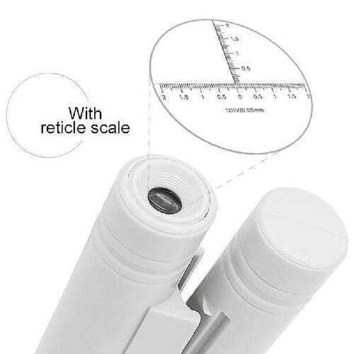 Portable Microscope 80X 100X White Mini Magnifier Reading