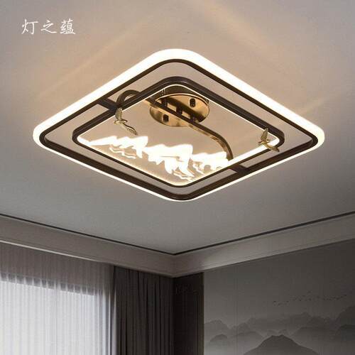 新中式客厅吸顶灯全铜大气别墅自建房卧室餐厅灯全屋灯具套餐