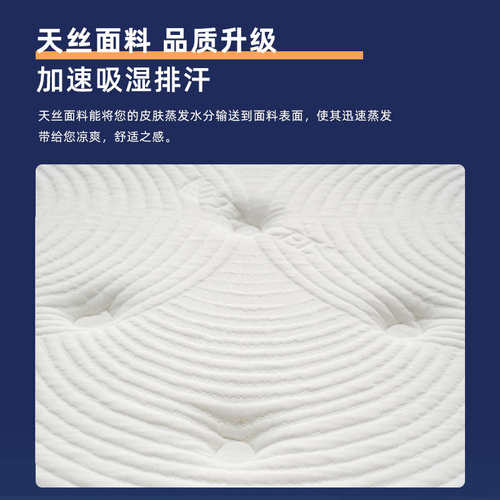 4I防螨超柔天丝弹簧席梦思床垫黄麻护脊乳胶软垫双面家用