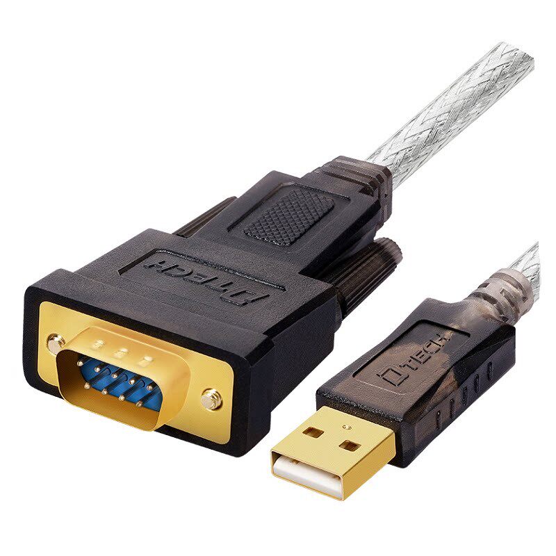 帝特电脑usb转rs232串口线db9九针PL2303数控线转com口转换器母头