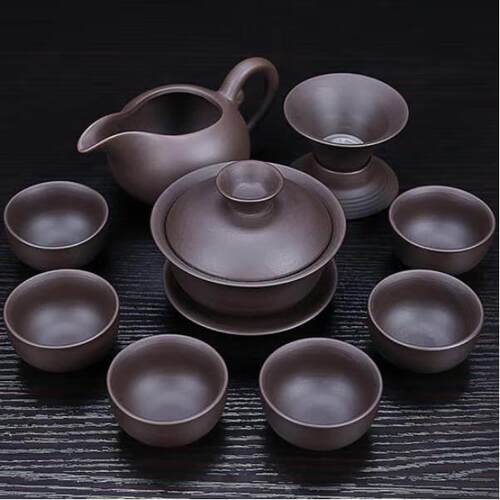 紫砂茶具套组功夫家用原矿紫砂壶盖碗茶杯整套办公陶瓷泡茶壶茶道