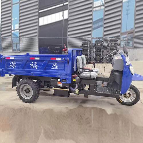 非洲出口柴油三轮车工程工地拉料专用农用拉货运输三轮车