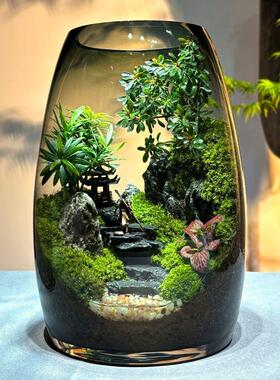 黑神话悟空苔藓微景观创意桌面生态瓶摆件造景办公室流水养鱼缸