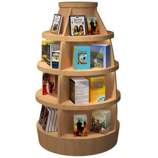 图书文具化妆母婴品展示柜书吧促销台货架展示堆头重庆圆形中岛柜