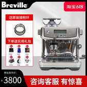 Breville 铂富BES878国行半自动意式 蒸汽咖啡机家用研磨一体机870