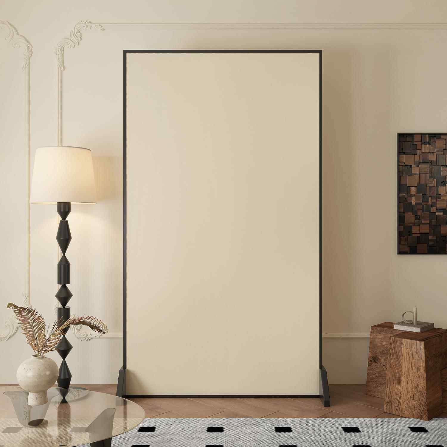 日式铝合金隔断屏风现代简约办公室客厅卧室玄关入户遮挡奶油风