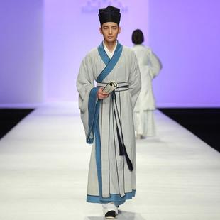 制唐装 新款 孔订子古代服装 宁采臣演出服 表 舞演台书生棉麻汉古装