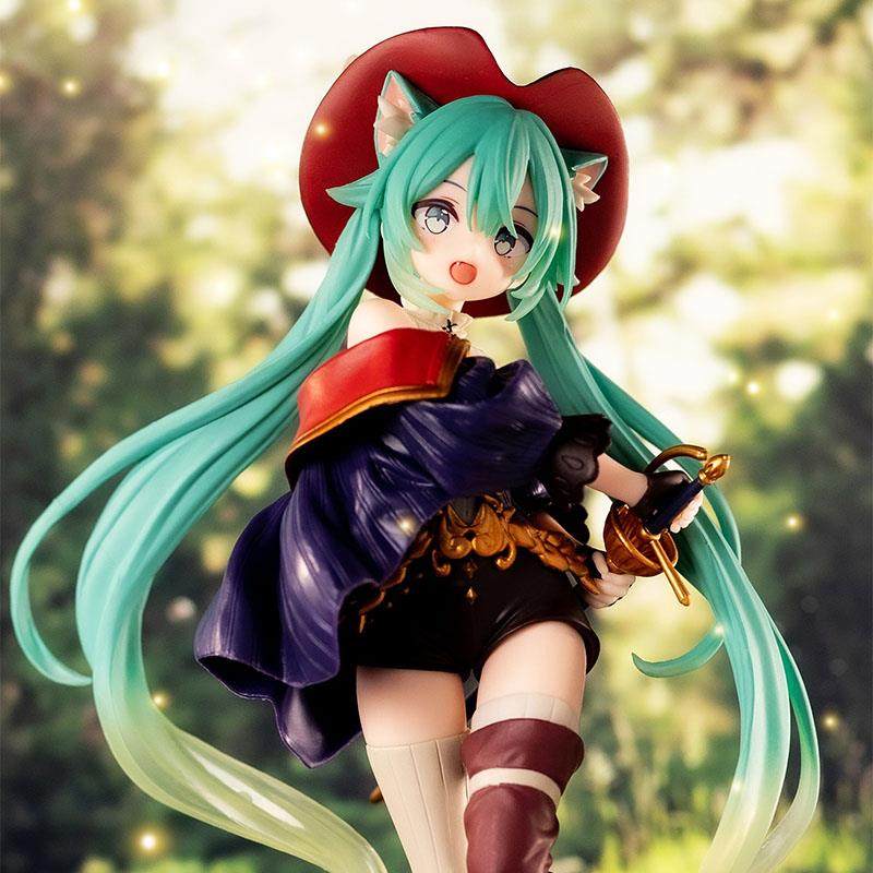 初音手办童话仙境穿靴子的猫模型美少女雕像桌面摆件周边礼物