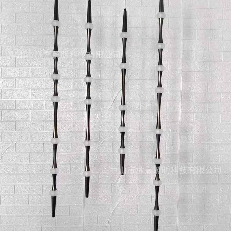 简约卧室床头一字设计师餐厅吊灯展厅样品间别墅复式挑空楼梯灯