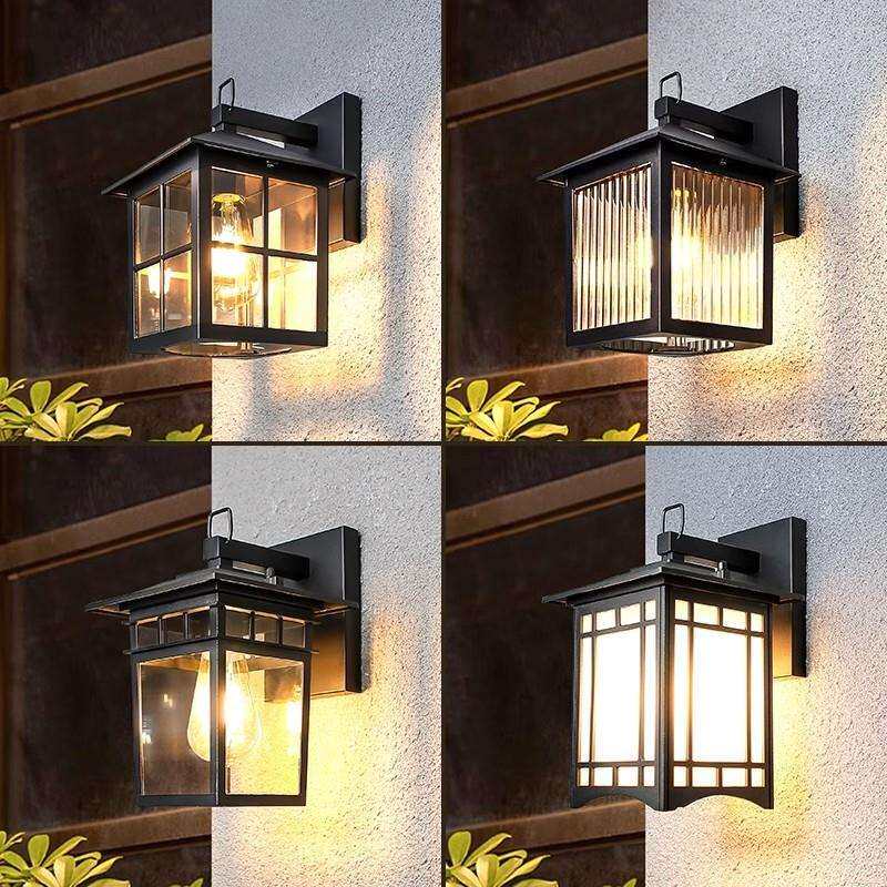 太阳能户外壁灯室外防水阳台轻奢庭院灯中式别墅简约大门外墙灯