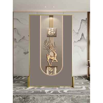 轻型豪华铝合金主屏风隔断客厅办公室入口座椅屏风到门客厅阻挡入