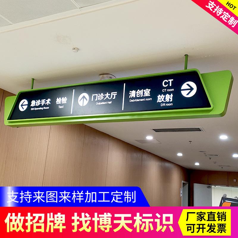 双面吊牌镂空灯箱广告牌超市商场洗手间停车库悬挂指示牌