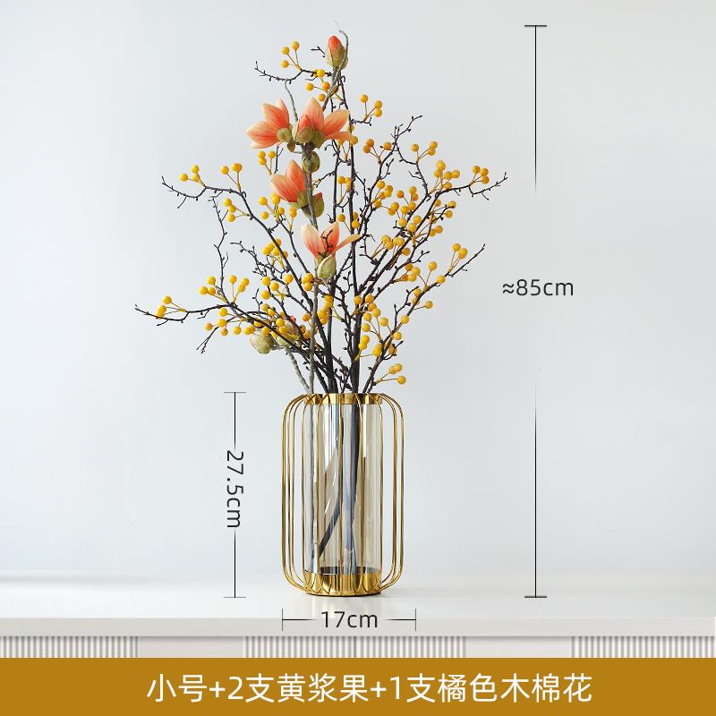 正品入户玄关柜电视柜干摆花仿真花客厅餐桌插花轻奢花瓶家居品装