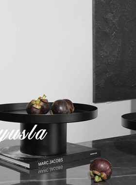 简几约复古客酒厅茶水果盘餐软厅零食托盘售楼处店大RMP堂摆件装