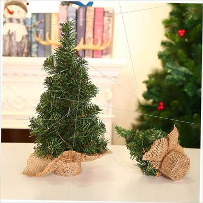 Mini Christmas tree linen bottom tree tabletop decoration