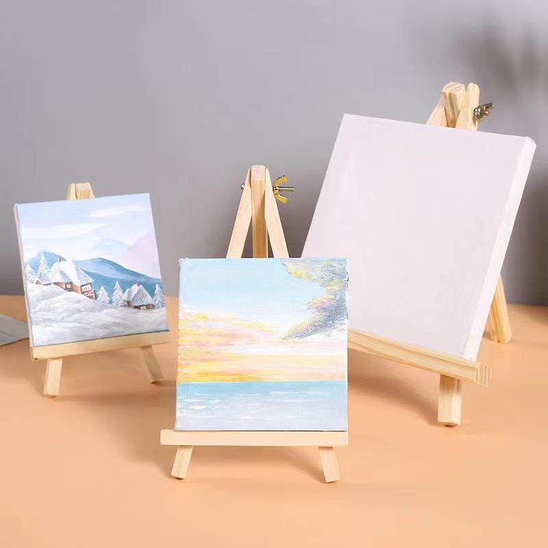 桌面台式迷你小画架木质折叠展示架美术素描三脚架绘画画板套装