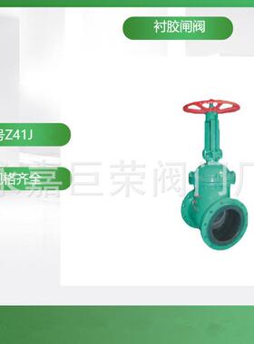 南高阀门销售污水处理闸阀Z41J-10CDN125-手动法兰衬胶闸阀