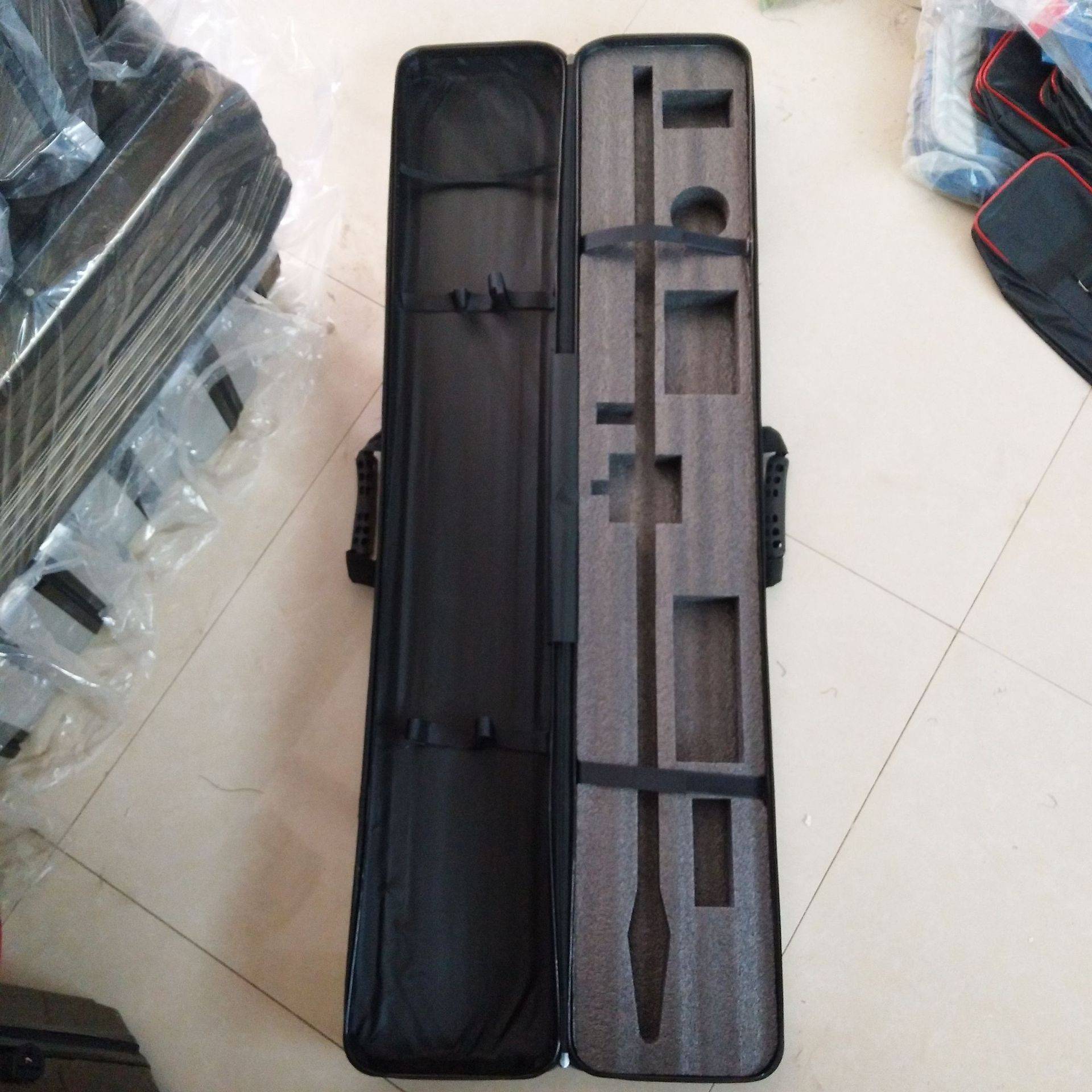 厂家直销可视锚鱼竿包锚鱼器渔具包探鱼器杆包加宽硬壳可