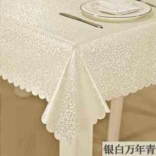 酒店家用圆桌方桌茶几布台布桌布 餐桌布防水防油防烫免洗桌布欧式