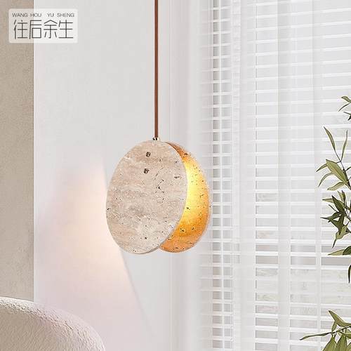 2024新款创意床头吊灯中古餐厅橱窗氛围设计师吧台侘寂奶油风