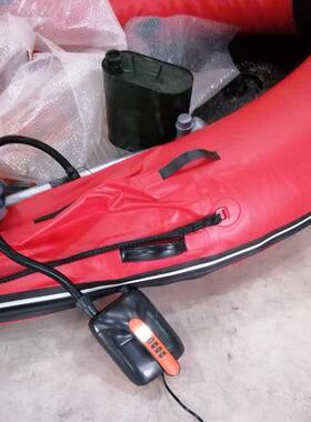 16333773皮艇冲锋舟充气泵SUP冲高浪板压充气泵下网划橡1皮船2V车