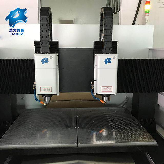 浩大1270双头精雕机高精度加工石墨玻璃氧化硅碳纤维材料精雕机