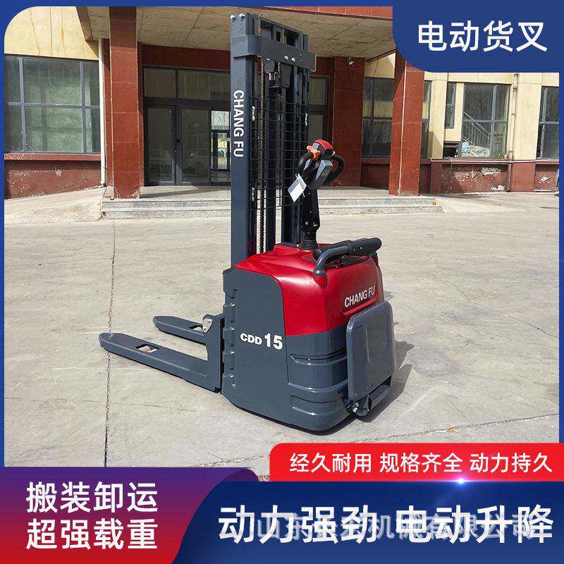 托盘升降电动铲车电动叉车堆车半自动装卸车液压升降堆垛机