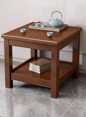 老式小方桌正方形木桌客厅家用60x60沙发边桌实木茶桌茶几小桌子