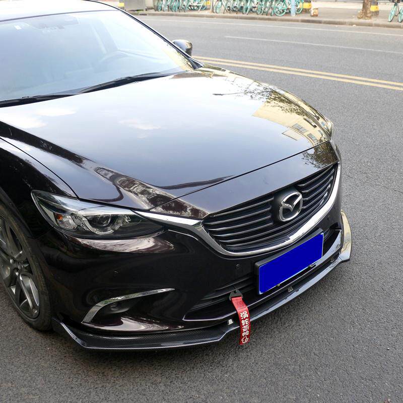 适用于14-21款Mazda6阿特兹前铲改装前唇三段式小包围尾翼扰流板