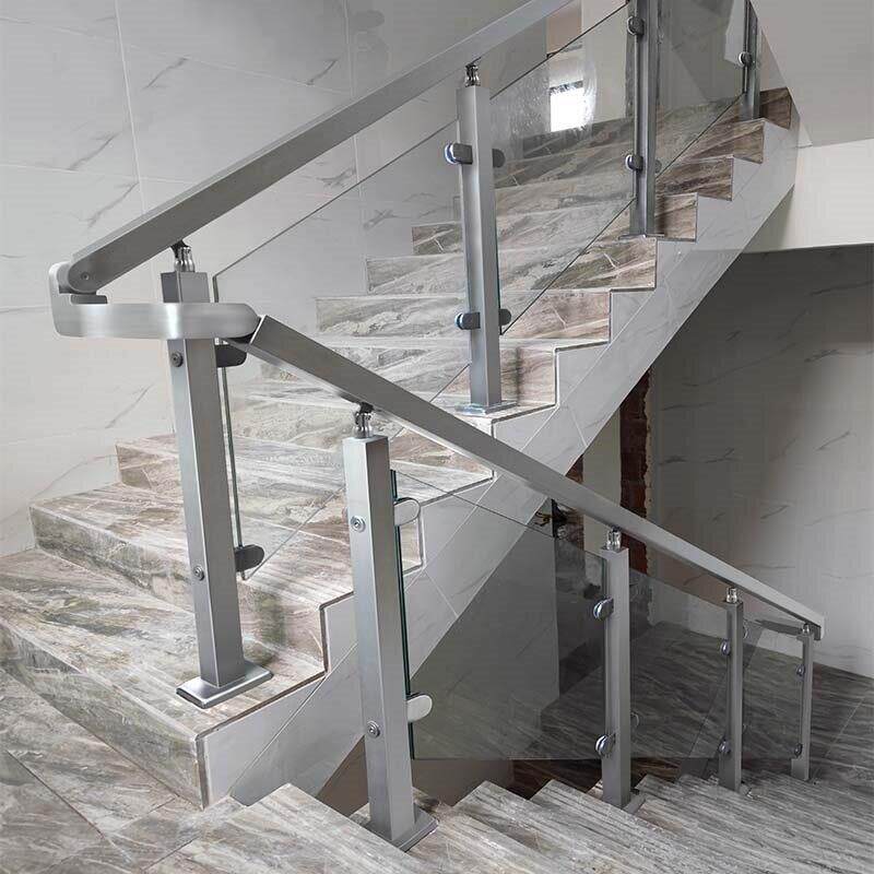 不锈钢玻璃楼梯扶手护栏自建房家用阳台栏杆室内室外工程围栏立柱