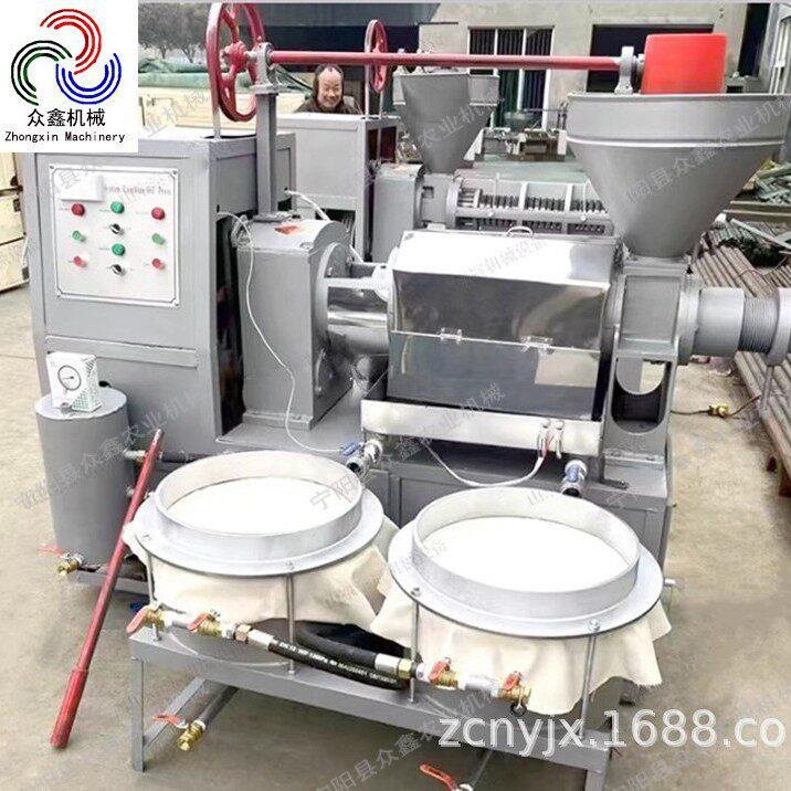 冷榨花生油榨油机组合榨油滤油器电箱全套商用榨油机